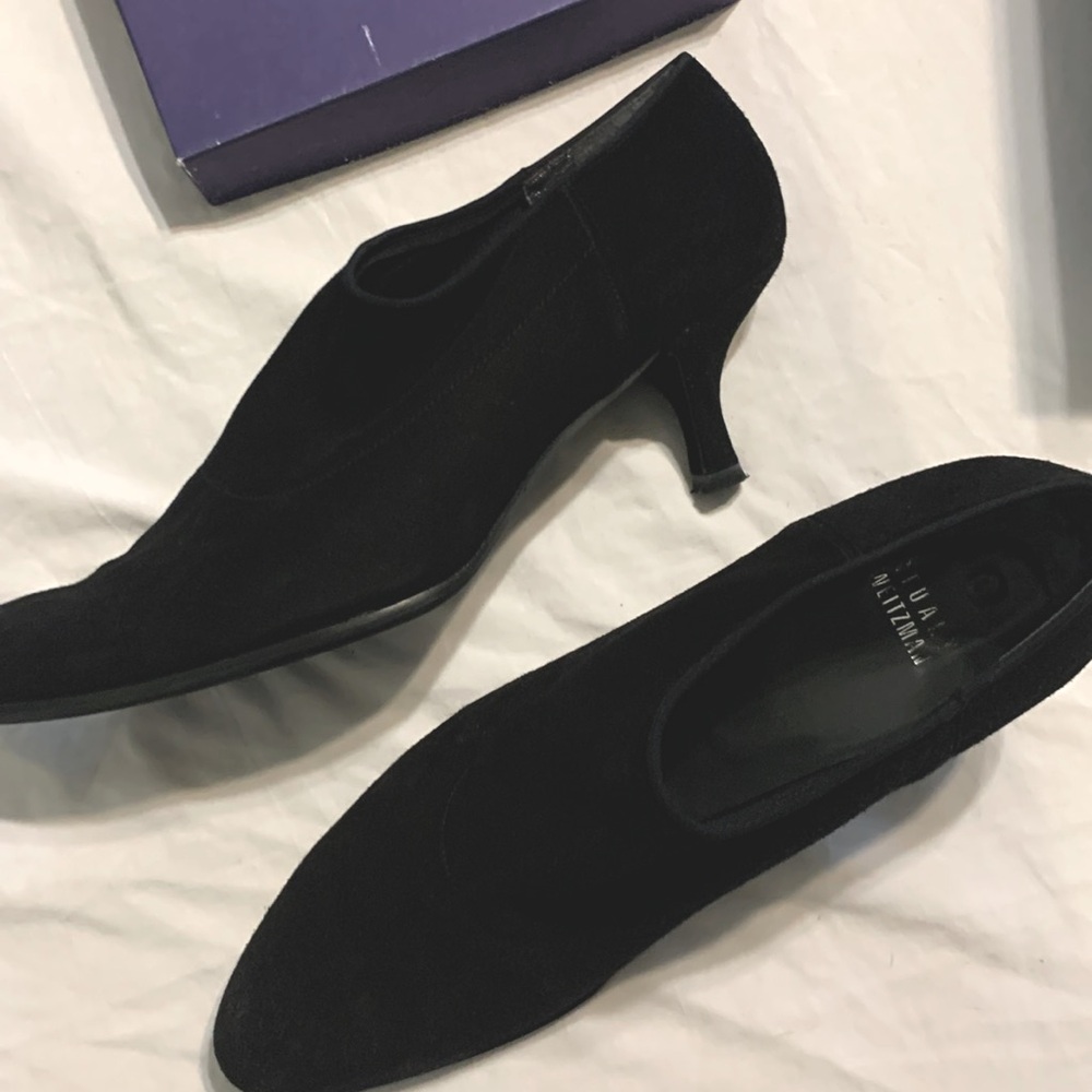 Stuart Weitzman Softshell Black Suede